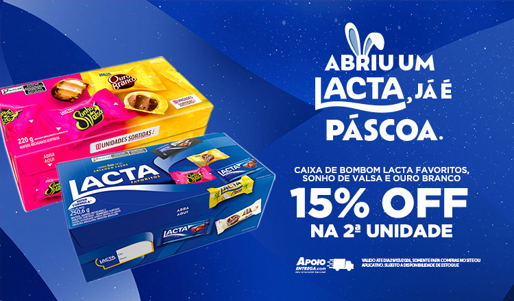 Caixa de Bombom Lacta Favoritos 29/3